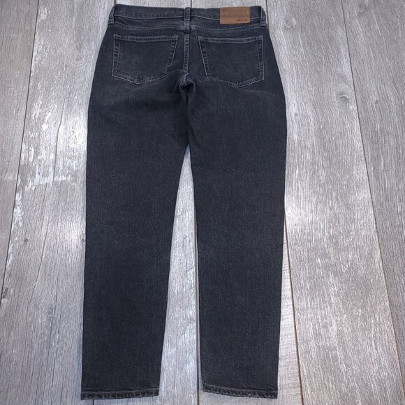 Madewell Jeans Mens 29x28 Claybrook Black Relaxed Tapered Fit Denim Pants - Picture 3 of 9